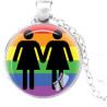 Médaillon couple femmes Rainbow