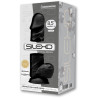 Gode ventouse et bourses noir 8,5" SilexD 20,5 x Ø5cm