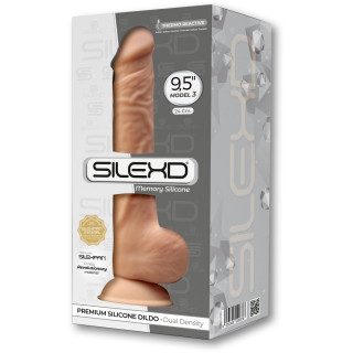 Gode ventouse et bourses 9,5" SilexD 24 x Ø4,5cm