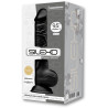 Gode ventouse et bourses noir 9,5" SilexD 24 x Ø4,5cm