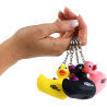Porte-clés canard violet