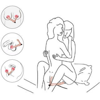Gode ceinture strapless à télécommande chair possibilités