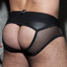 Slip Bottomless MESH MIXED noir XS