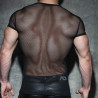 T-shirt Mesh Mixed Noir XS