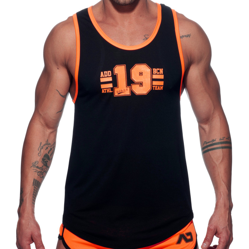 Débardeur NEON 19 noir et orange M