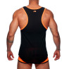 Débardeur NEON 19 noir et orange L