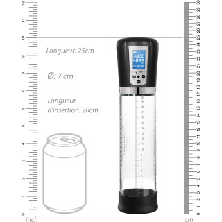 Pompe pénis automatique avec écran LCD 20xØ6cm dimensions