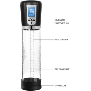 Pompe pénis automatique avec écran LCD 20xØ6cm caractéristiques