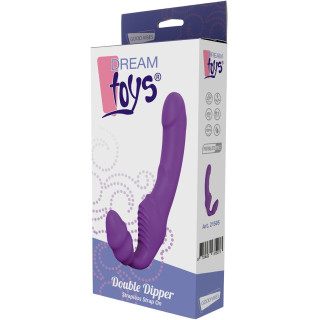 Gode ceinture strapless vibrant Double Dipper