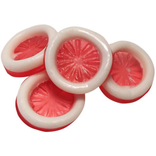 10 bonbons forme préservatif à la fraise 75g déballés