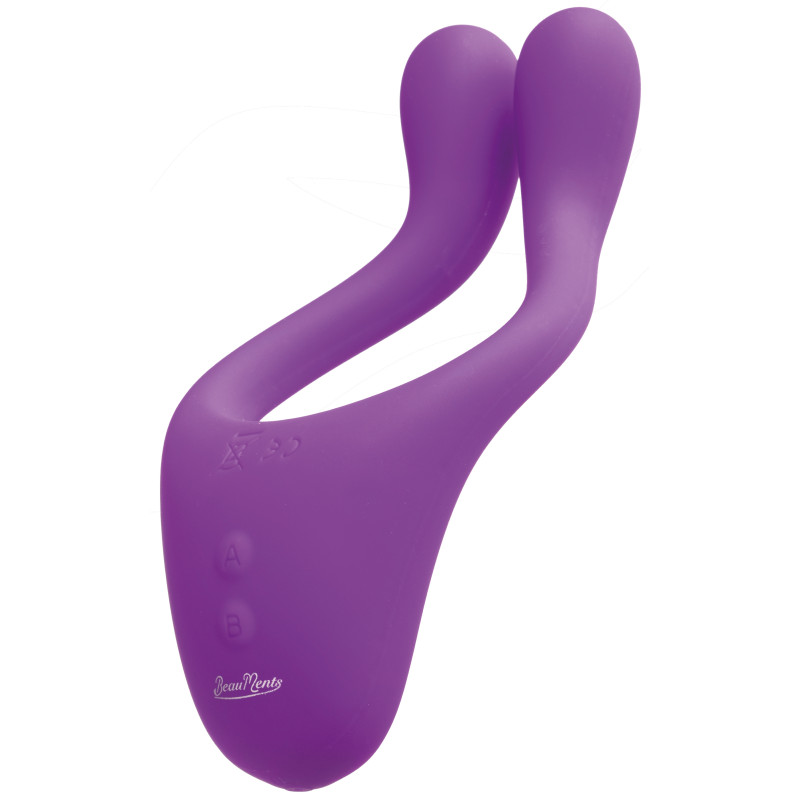 Masturbateur couple BeauMents DOPPIO violet rechargeable