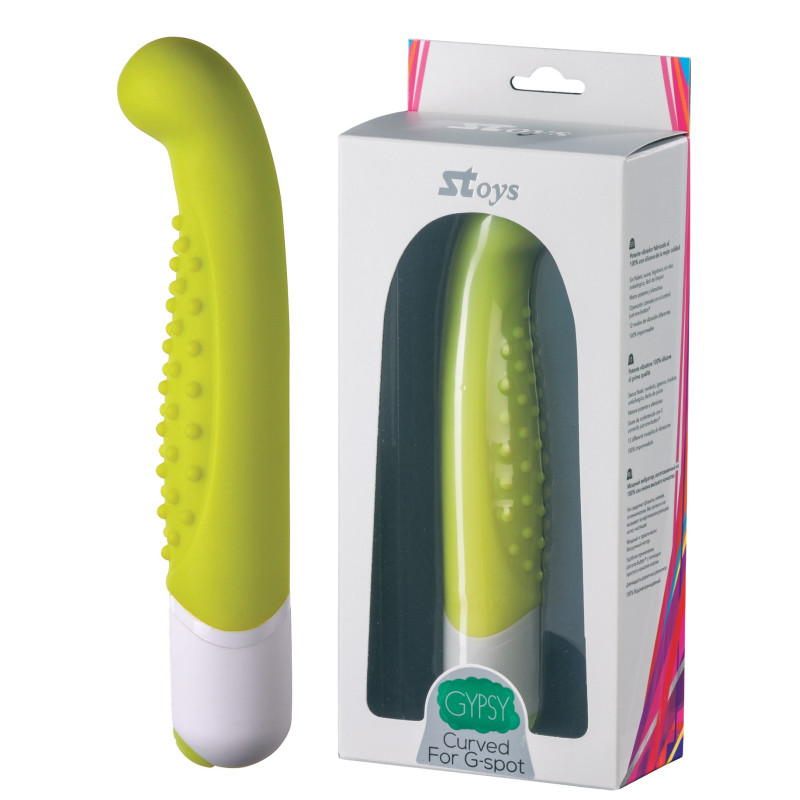 Vibro silicone point G Gypsy vert clair 14,5cm