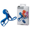 Cockring BeauMents Twosome Fun bleu rechargeable et sa boîte