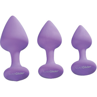 3x Plugs anal Silicone mauve