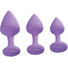 3x Plugs anal Silicone mauve