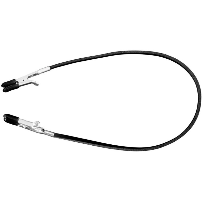 Pinces tétons avec lien en cuir 43cm