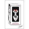 Plug argent en aluminium bijou rouge S