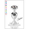 Plug argent en aluminium bijou diamant S