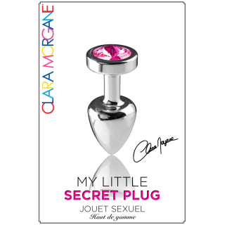 Plug argent en aluminium bijou fuchsia S
