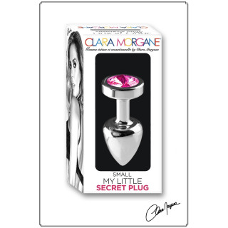 Plug argent en aluminium bijou fuchsia S