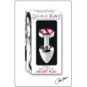 Plug argent en aluminium bijou fuchsia S