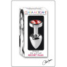 Plug argent en aluminium bijou rouge M