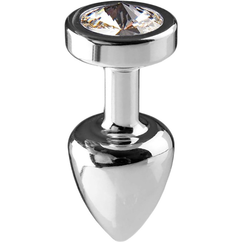 Plug argent en aluminium bijou diamant M