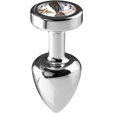 Plug argent en aluminium bijou diamant M