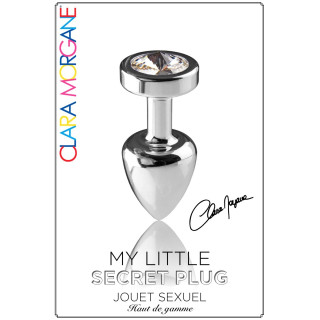Plug argent en aluminium bijou diamant M