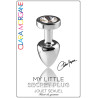 Plug argent en aluminium bijou diamant M