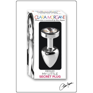Plug argent en aluminium bijou diamant M