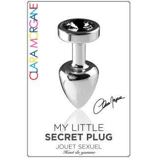Plug argent en aluminium bijou noir L