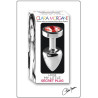 Plug argent en aluminium bijou rouge L