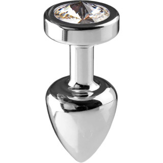 Plug argent en aluminium bijou diamant L