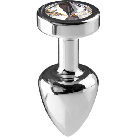 Plug argent en aluminium bijou diamant L