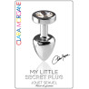 Plug argent en aluminium bijou diamant L