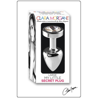 Plug argent en aluminium bijou diamant L