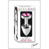 Plug argent en aluminium bijou fuchsia L