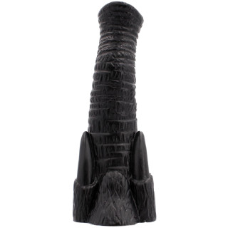 Gode noir DJUMBO forme trompe 20cm avec ses défenses