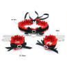 Kit collier et menottes Romance rouge et noir