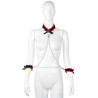 Kit collier et menottes Romance rouge et noir