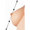 Tige pour les tétons ABACUS 20cm ajustable en glissant les anneaux