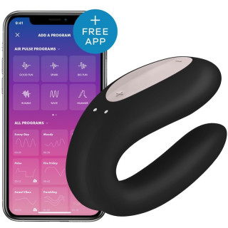Stimulateur couple SATISFYER Double Joy noir