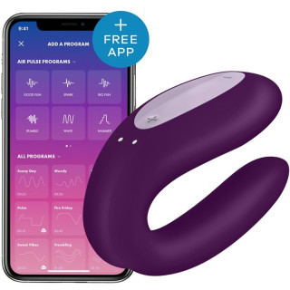 Stimulateur couple SATISFYER Double Joy violet