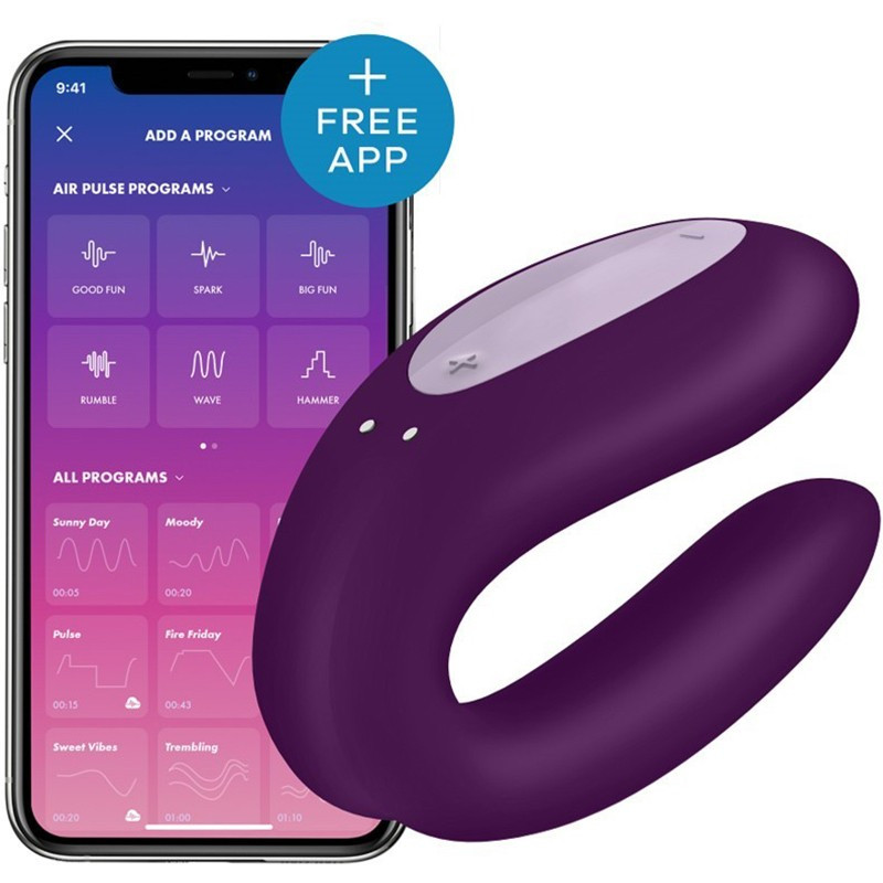 Stimulateur couple SATISFYER Double Joy violet