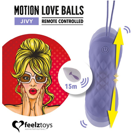 Stimulateurs Oeuf rechargeable Motion Love Balls "Jivy" 