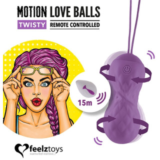 Stimulateurs Oeuf rechargeable Motion Love Balls "Twisty" 