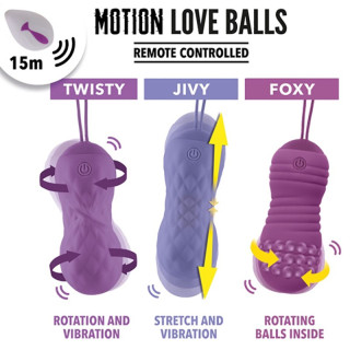 Stimulateurs Oeuf rechargeable Motion Love Balls "Twisty" 