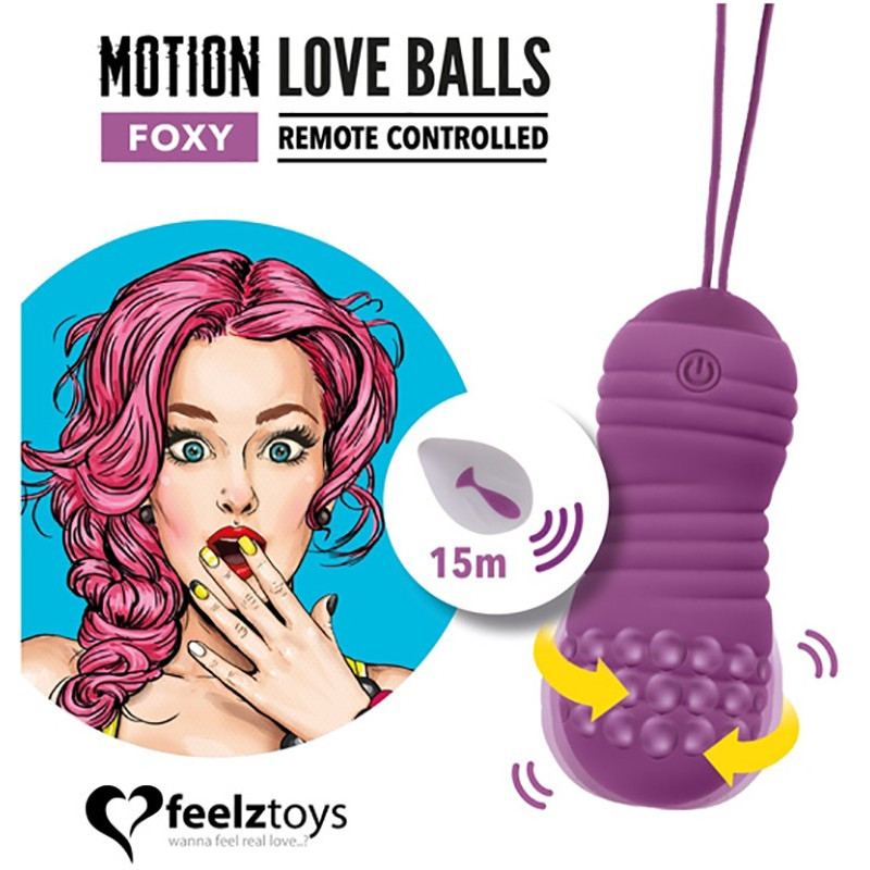 Stimulateurs Oeuf rechargeable Motion Love Balls "Foxy" 