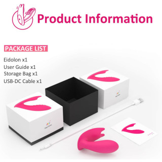 Stimulateur connecté Eidolon rechargeable rose et sa boîte